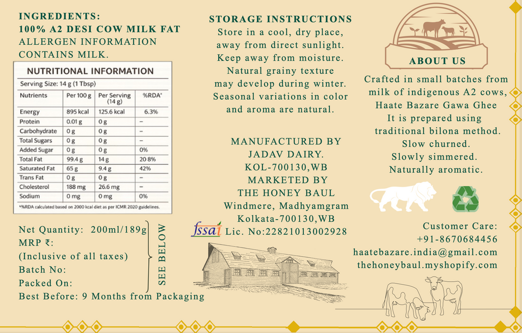 A2 Gawa Ghee | Traditionally Prepared ( 1L )